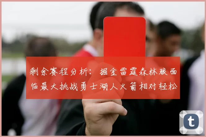 剩余赛程分析：掘金雷霆森林狼面临最大挑战勇士湖人火箭相对轻松